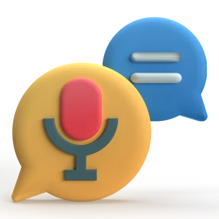 Voice Chat  3D Icon
