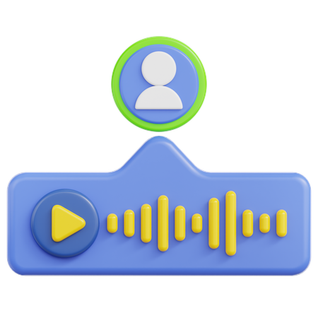 Voice Chat  3D Icon