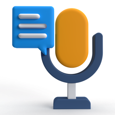 Voice Chat  3D Icon