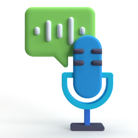 Voice Chat  3D Icon