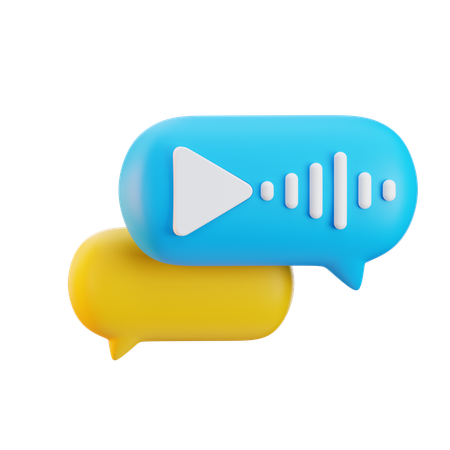 Voice Chat  3D Icon