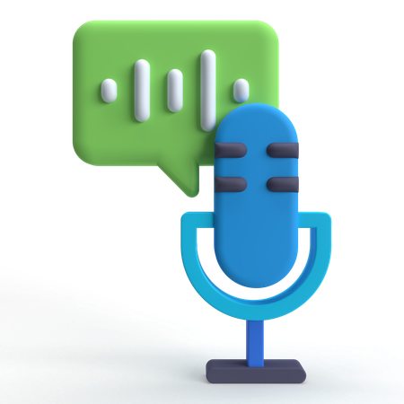 Voice Chat  3D Icon