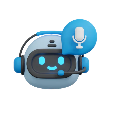 Voice Chatbot Illustration 3D Icon
