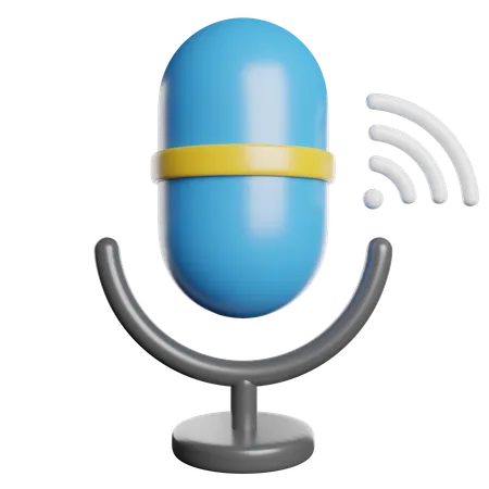 Voice Command Technology 3D Icon