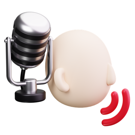 Voice Command  3D Icon