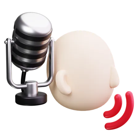 Voice Command  3D Icon