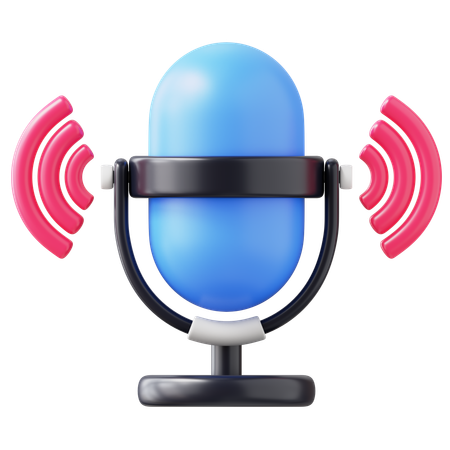 Voice Control  3D Icon