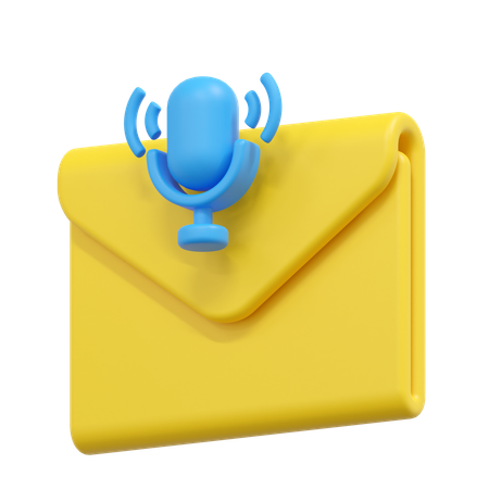 Voice email  3D Icon