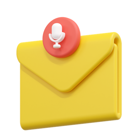 Voice email  3D Icon
