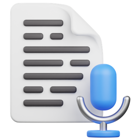 Voice File  3D Icon