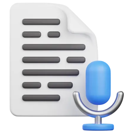 Voice File  3D Icon