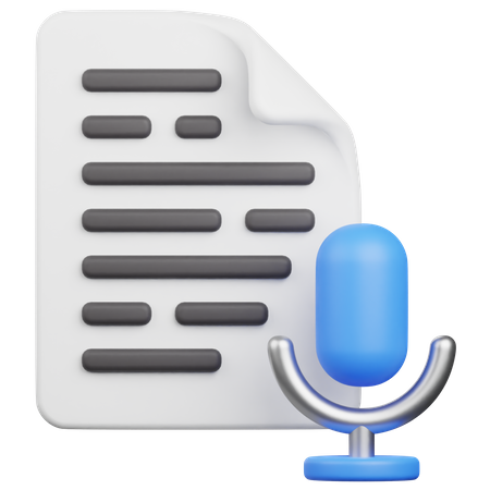 Voice File  3D Icon
