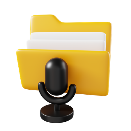 Voice Folder  3D Icon