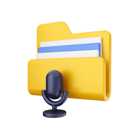 Voice Folder  3D Illustration