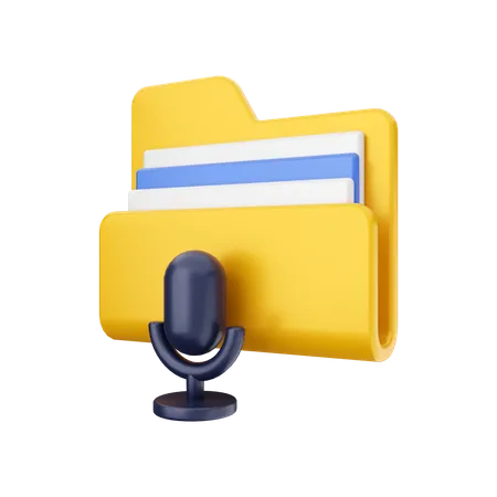 Voice Folder  3D Illustration