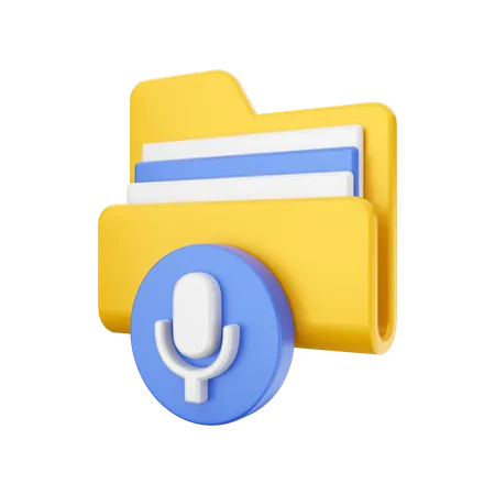 Voice Folder  3D Illustration