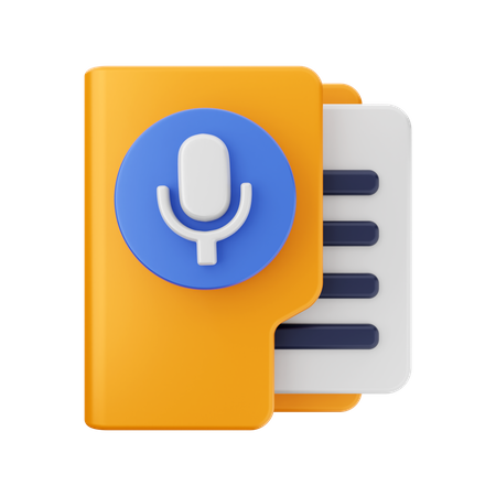 Voice Folder 3D Icon