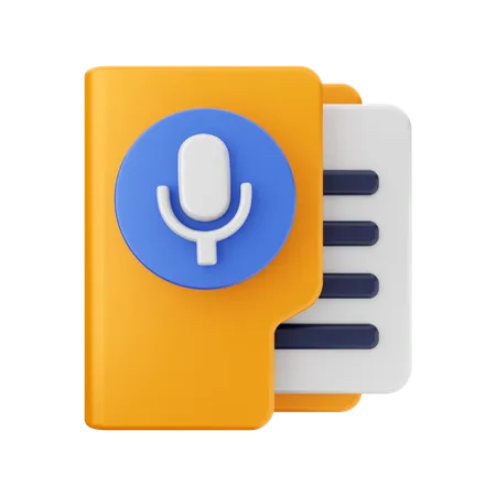 Voice Folder 3D Icon