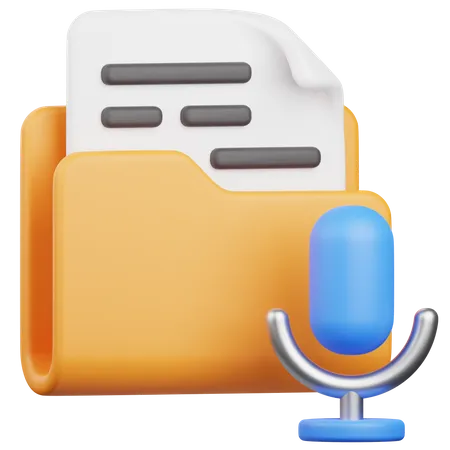 Voice Folder  3D Icon