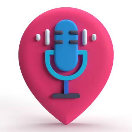 Voice Location  3D Icon