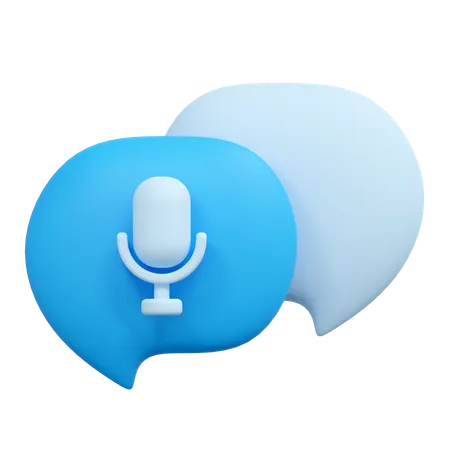 Voice Message Illustration 3D Icon