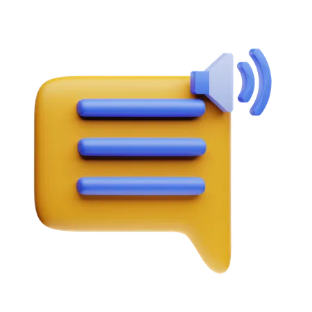 Voice Message  3D Icon
