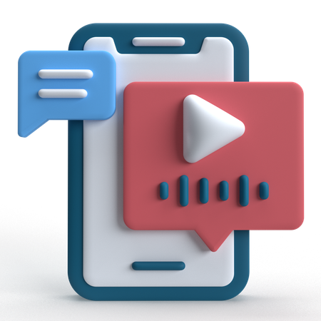 ボイスメッセージ  3D Icon