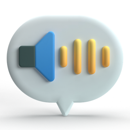 ボイスメッセージ  3D Icon