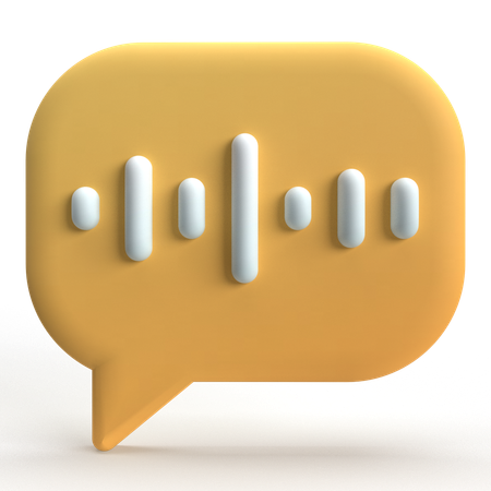 ボイスメッセージ  3D Icon