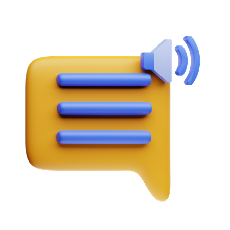 Voice Message  3D Icon