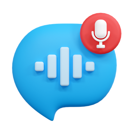 Voice message  3D Icon