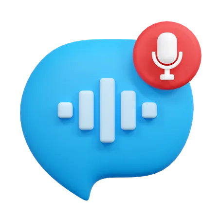 Voice message  3D Icon