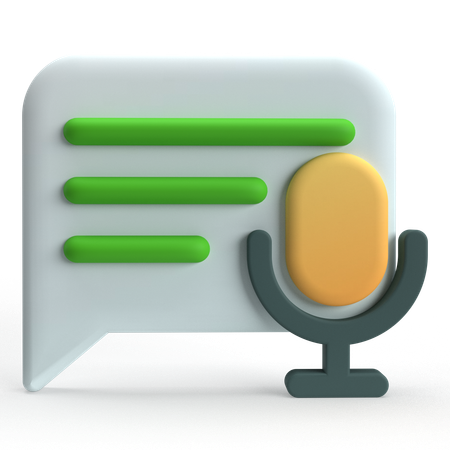 Voice Message  3D Icon
