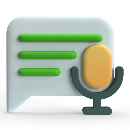 Voice Message  3D Icon