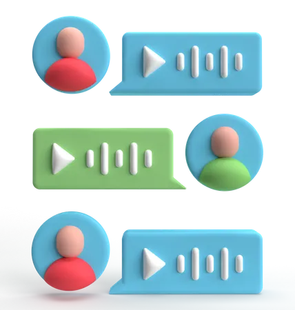 Voice Message  3D Icon