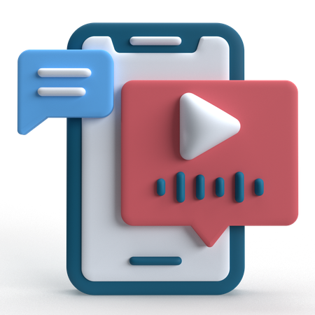 Voice Message  3D Icon