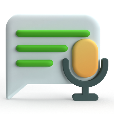 Voice Message  3D Icon