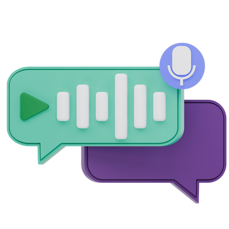 音声メッセージ通信アプリ  3D Icon