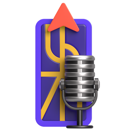 Voice Navigation  3D Icon