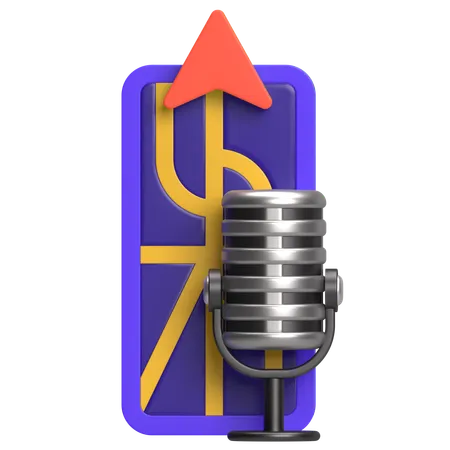 Voice Navigation  3D Icon