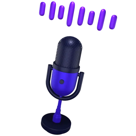 Voice Recognition  3D Icon