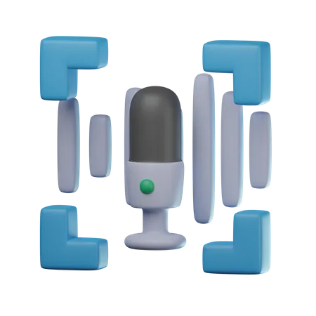 Voice Recognition  3D Icon