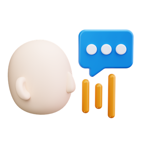 Voice recognition  3D Icon