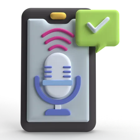 Voice Recognition  3D Icon