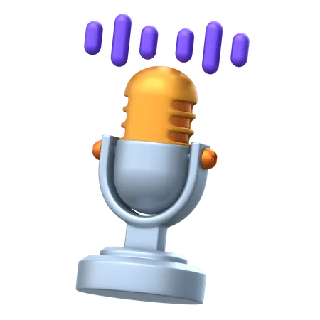 Voice Recognition  3D Icon