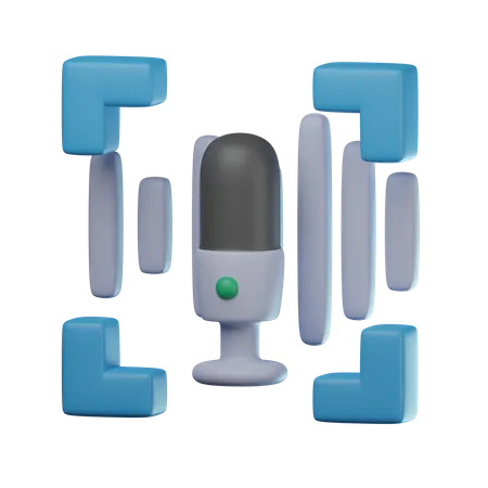 Voice Recognition 3D Icon