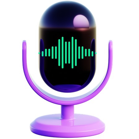 Voice Recognition Microphone  3D Icon