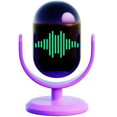 Voice Recognition Microphone  3D Icon