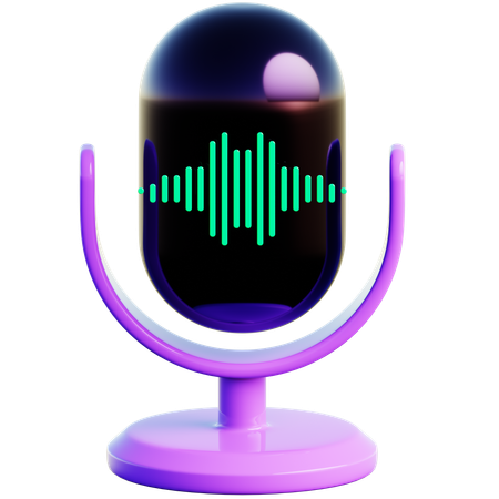 Voice Recognition Microphone  3D Icon