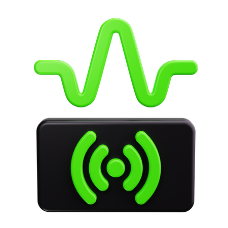 Voice Recognition Waveform  3D Icon